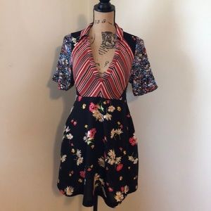 Multi patterned Free People mini dress